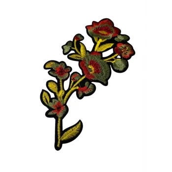 Aplike Ütü İle Yapışan Büyük Çiçek Sarı Arma 12x6 cm