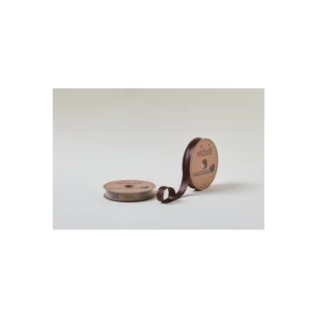 Biye Saten Katlı 084 Kahverengi 2 cm 25 Metre %100 Polyester