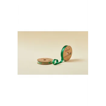 Biye Saten Katlı 093 Koyu Yeşil 2 cm 25 Metre %100 Polyester