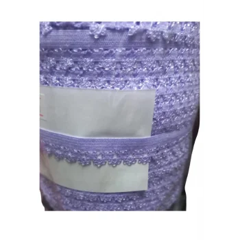 Çamaşır Lastiği Dantelli 1 cm 75 Metre 1 Top Lila