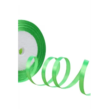 Saten Kurdele 6 mm Fıstık Yeşili 2 Metre