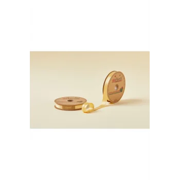 Biye Saten Katlı 049 Sarı 2 cm 25 Metre %100 Polyester