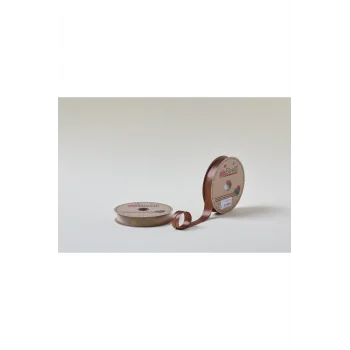 Biye Saten Katlı 047 Kahverengi 2 cm 25 Metre %100 Polyester