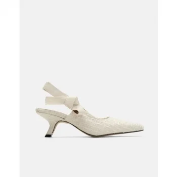 Leria Tüvit Kumaşlı Ayakkabı - Ekru