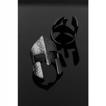 Colezium CLZ741 -  Çelik Miğfer Figür Ayarlamalı Erkek Yüzük