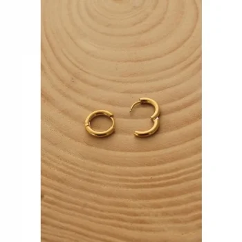 Karce Gold Renk Halka Erkek Küpe