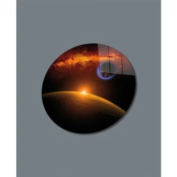 Gezegen Oval Cam Tablo