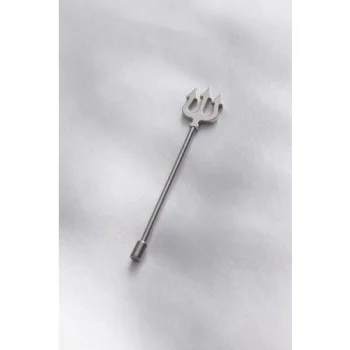 Karce CLZ943  316L Cerrahi Çelik Gümüş Renk Poseidon Mızrağı Köprü Piercing