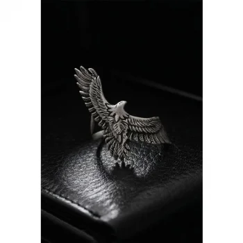 Karce Ayarlanabilir Kartal Model Erkek Yüzük