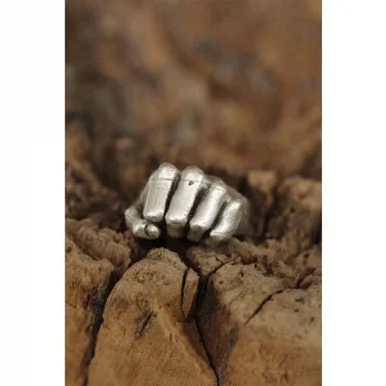 Karce Ayarlanabilir Yumruk Tasarımlı Erkek Yüzük
