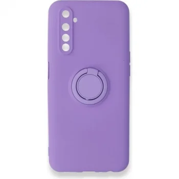 My Elektrik Elektronik Realme 6 Kılıf Viktor Yüzüklü Silikon - Mor