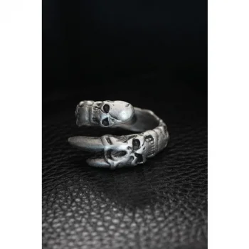 Karce Ayarlanabilir Kurukafa Pençe Model Erkek Yüzük