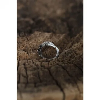 Karce Ayarlanabilir Ejderha Pençesi Tasarımlı Erkek Yüzük