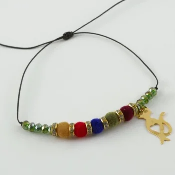 Rennway Kadife Boncuk Kristal Bileklik Kategori: Bijuteri Bileklik