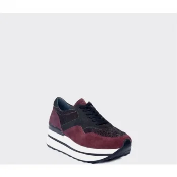 Rrm Kadın Bordo Süet Spor Ayakkabı