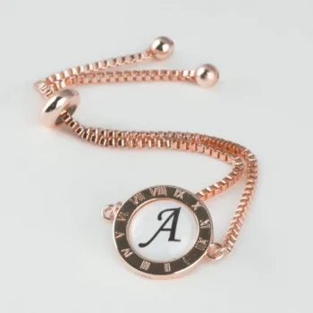 Rennway Roz Renk Asansörlü Harfli Bileklik Kategori: Bijuteri Bileklik