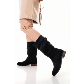 Plod Siyah Süet Çizme