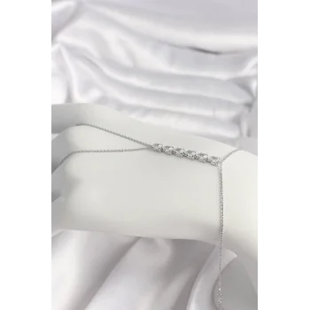 Pirinç Gümüş Renk Zirkon Taşlı Kalp Model Şahmeran - TJ-SN603