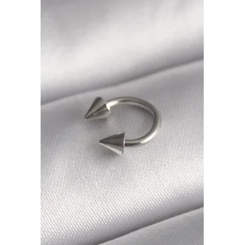 316L Çelik Gümüş Renk Halka Çivi Model Kadın Piercing - TJ-PR1366