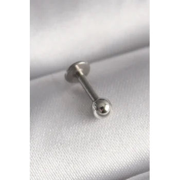 316L Çelik Gümüş Renk Topçuk Piercing - TJ-PR1368