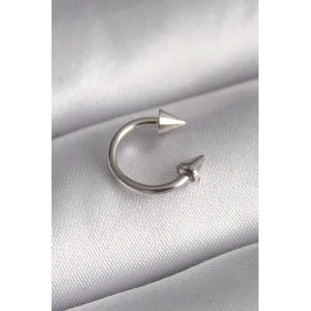316L Çelik Gümüş Renk Halka Çivi Model Kadın Piercing - TJ-PR1367