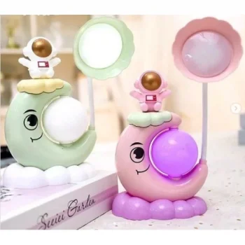 Çocuk Odası Ay ve Astronot Desenli Gece Lambası