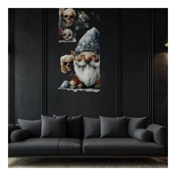 Gotik Cüce ve Kafatası Duvar Sticker Seti