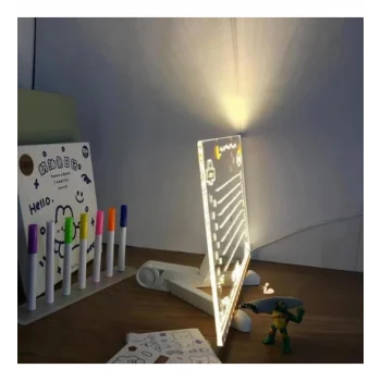 LED Aydınlatmalı Yazı ve Çizim Tahtası - Büyük Boy 30X20 cm