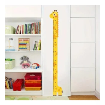 Sevimli Sarı Zürafa Boy Ölçüsü Sticker