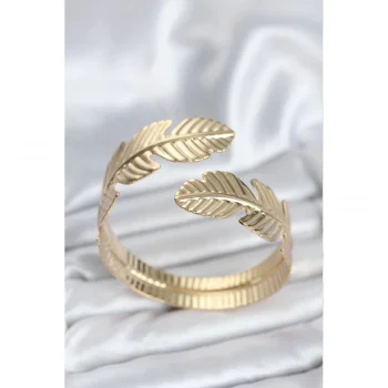 BFS Yaprak Model Gold Renk Kadın Bileklik