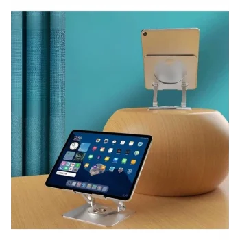 360 Derece Dönebilen Yükseltilmiş Masaüstü Ayarlanabilir Metal Tablet Standı