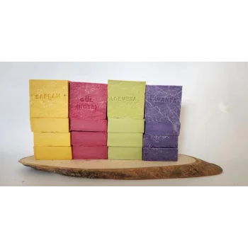 Doğal Üretim Sabunu Karışık (Safran-Gül-Lavanta-Aleovera)16lı Set