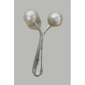 Eşarp Klipsi Top Model Düz Beyaz 1 Adet