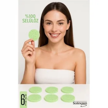 Makyaj Temizlik Pedi Cilt Temizlik Süngeri Doğal Selülöz 6 ADET 711912