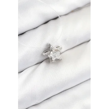 Misineli Yıldız Model Gümüş Renk Hayalet Kolye