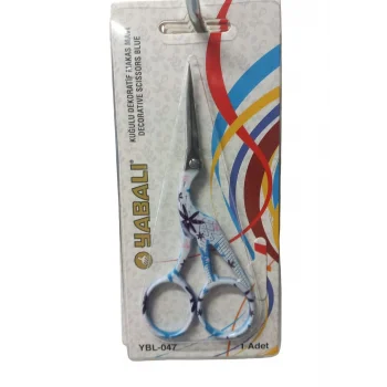 Nakış Makası Kuğulu Dekoratif Makas Mavi YBL-047 Model 9