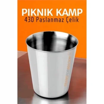 Paslanmaz Çelik Bardak – Kamp, Piknik ve Mutfak İçin Dayanıklı Metal Bardak 719313