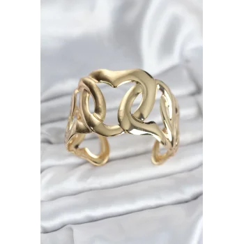 Pirinç Gold Renk Vintage Kadın Bileklik