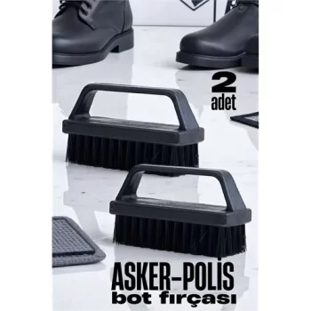 Sert Kıllı Asker-Polis Bot Fırçası - Leke Çıkarıcı Elbise Fırçası 2 ADET