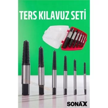 Ters Kılavuz 6 lı Set Saf Çelik Kırık Civata Vida Sökücü Kırılmış Vida Civata Sökme Aparatı