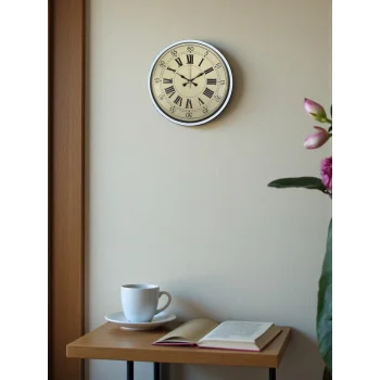 Zentime 36 Cm Beyaz Dekoratif Duvar Saati