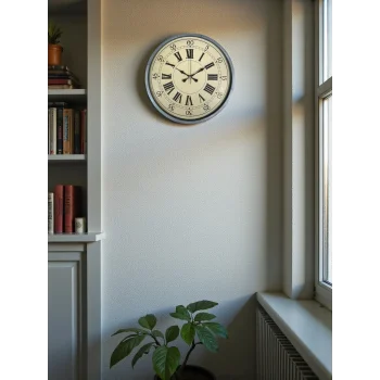 Zentime 36 Cm Gri Dekoratif Duvar Saati