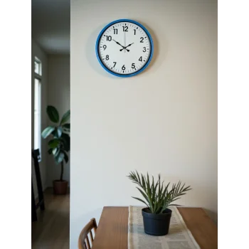 Zentime 36 Cm Mavi Dekoratif Duvar Saati