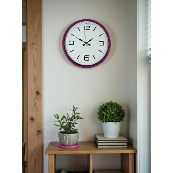 Zentime 36 Cm Pembe Dekoratif Duvar Saati