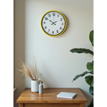 Zentime 36 Cm Sarı Dekoratif Duvar Saati