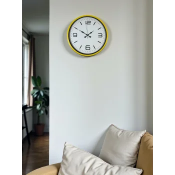 Zentime 36 Cm Sarı Dekoratif Duvar Saati