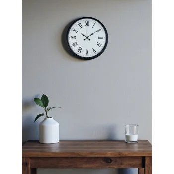 Zentime 36 Cm Siyah Dekoratif Duvar Saati