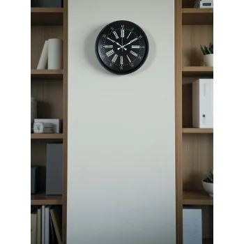 Zentime 36 Cm Siyah Dekoratif Duvar Saati