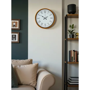 Zentime 36 Cm Turuncu Dekoratif Duvar Saati