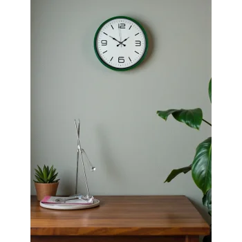 Zentime 36 Cm Yeşil Dekoratif Duvar Saati
